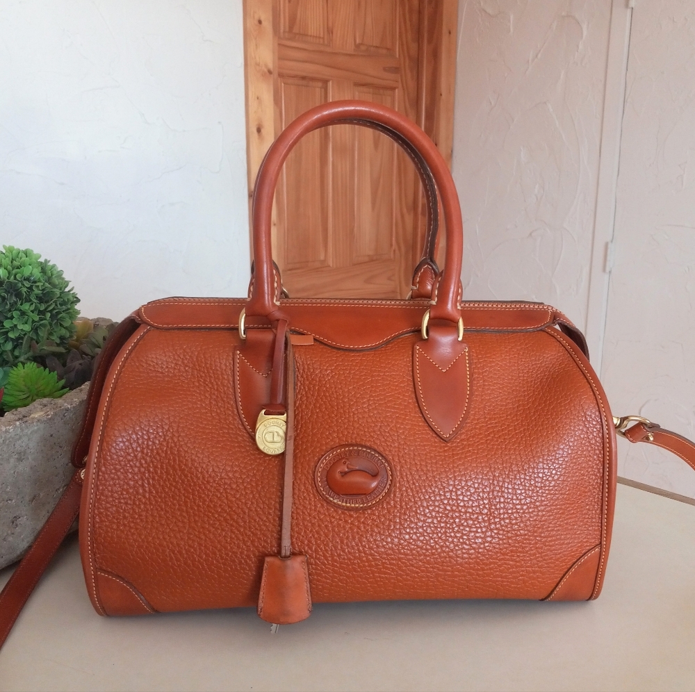 Dooney & Bourke Gladstone, 1989 "Solid British Tan" Pre-date Tag - Picture 6 of 16